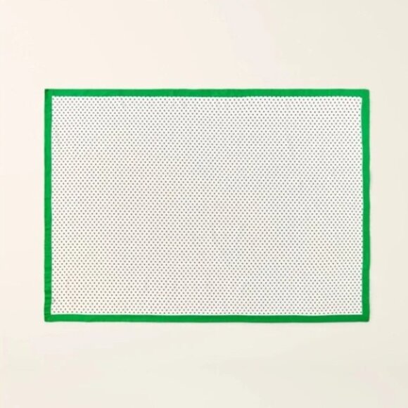 NWT 84"x60" Polka Dot Tablecloth Black/Cream/Green - kate spade new york xTarget - Picture 2 of 3